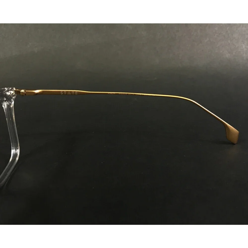 State Eyeglasses Frames AOMORI SHADOW MATTE GOLD Square Full Rim 50-19-145